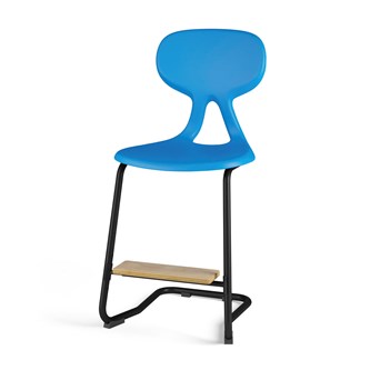 Stol Poly C large 50 cm fotstøtte svart