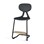Stol Poly C large 50 cm fotstøtte svart