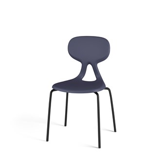 Stol Poly 4 medium 37 cm svart