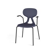 Stol Poly 4 large 45 cm armlene svart