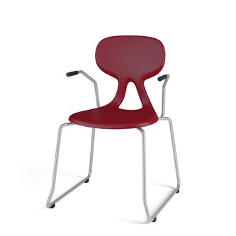 Stol Poly meie large 45 cm armlener svart