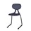 Stol Poly D Large 45 cm svart