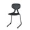 Stol Poly D Large 45 cm svart