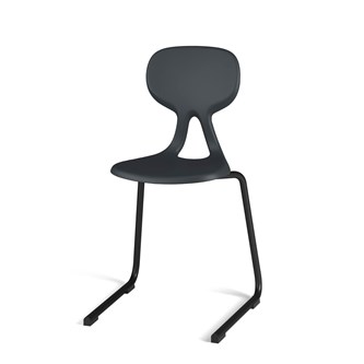 Stol Poly D Medium 45 cm svart