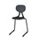 Stol Poly D Medium 45 cm svart