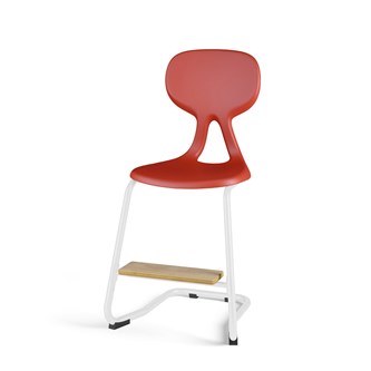 Stol Poly C medium 45 cm  fotstøtte hvit