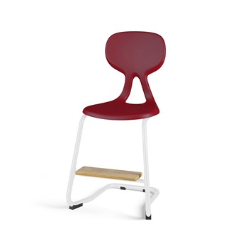 Stol Poly C medium 45 cm  fotstøtte hvit