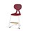Stol Poly C medium 45 cm  fotstøtte hvit