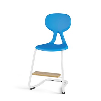 Stol Poly C medium 45 cm  fotstøtte hvit