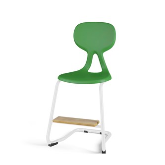 Stol Poly C medium 45 cm  fotstøtte hvit