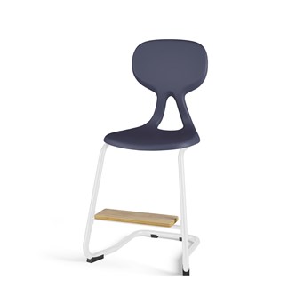 Stol Poly C medium 45 cm  fotstøtte hvit