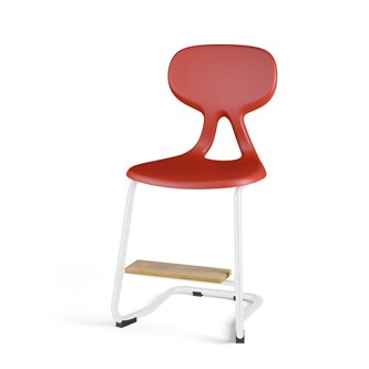 Stol Poly C large 45 cm fotstøtte hvit