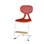 Stol Poly C large 45 cm fotstøtte hvit
