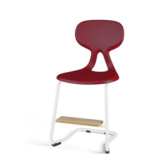 Stol Poly C large 45 cm fotstøtte hvit