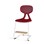 Stol Poly C large 45 cm fotstøtte hvit