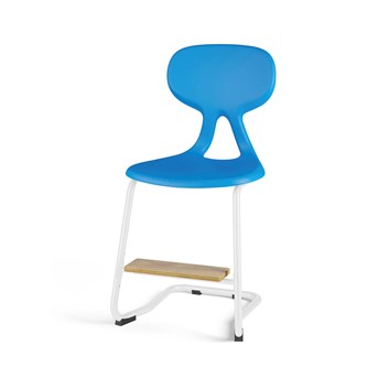 Stol Poly C large 45 cm fotstøtte hvit