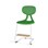Stol Poly C large 45 cm fotstøtte hvit