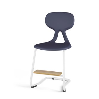 Stol Poly C large 45 cm fotstøtte hvit