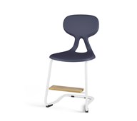 Stol Poly C large 45 cm fotstøtte hvit