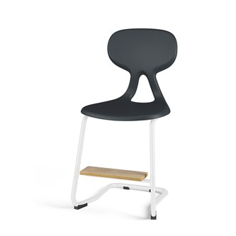 Stol Poly C large 45 cm fotstøtte hvit