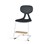 Stol Poly C large 45 cm fotstøtte hvit