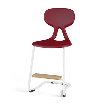 Stol Poly C large 50 cm fotstøtte hvit