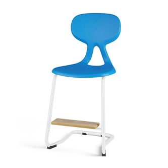 Stol Poly C large 50 cm fotstøtte hvit