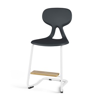 Stol Poly C large 50 cm fotstøtte hvit