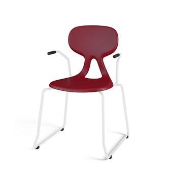 Stol Poly meie large 45 cm armlener hvit