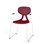Stol Poly meie large 45 cm armlener hvit