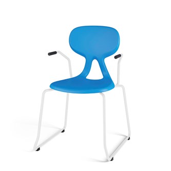 Stol Poly meie large 45 cm armlener hvit