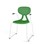 Stol Poly meie large 45 cm armlener hvit