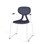 Stol Poly meie large 45 cm armlener hvit