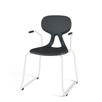 Stol Poly meie large 45 cm armlener hvit