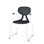 Stol Poly meie large 45 cm armlener hvit