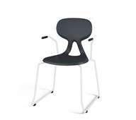 Stol Poly meie large 45 cm armlener hvit