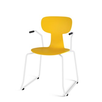 Stol Take meie large 45 cm armlener hvit