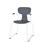 Stol Take meie large 45 cm armlener hvit