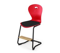 Stol Karoline C large 45 cm fotstøtte svart