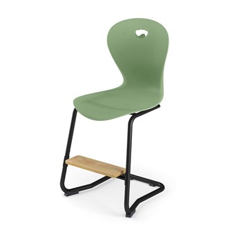 Stol Karoline C large 45 cm fotstøtte svart