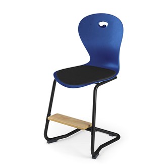 Stol Karoline C large 45 cm fotstøtte svart