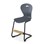 Stol Karoline C large 45 cm fotstøtte svart