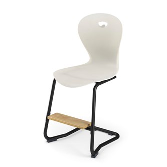 Stol Karoline C large 45 cm fotstøtte svart