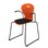 Stol Karoline meie large 45 cm armlene svart