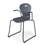 Stol Karoline meie large 45 cm armlene svart
