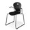 Stol Karoline meie large 45 cm armlene svart