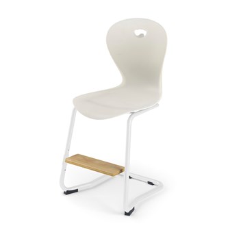 Stol Karoline C large 45 cm fotstøtte hvit