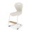 Stol Karoline C large 45 cm fotstøtte hvit