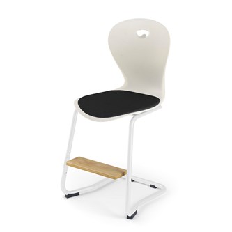 Stol Karoline C medium 50 cm fotstøtte hvit