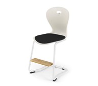 Stol Karoline C large 45 cm fotstøtte hvit